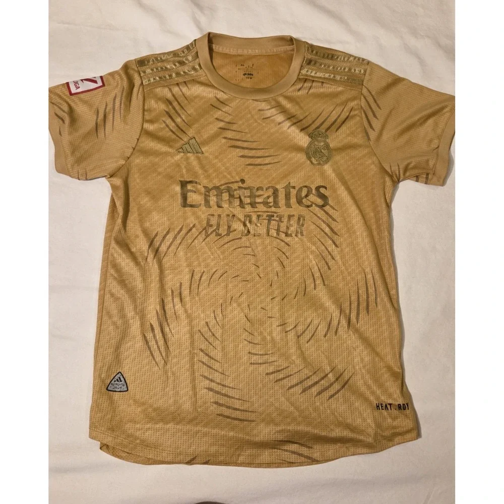 Real Madrid 2024 2025 Third Jersey Gold Adidas Heat.RDY Emirates LaLiga Adult M